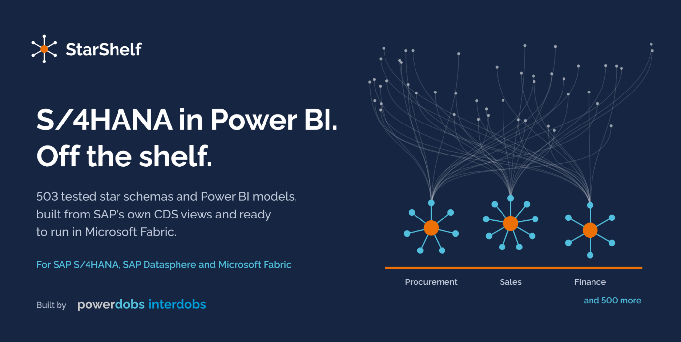 StarShelf: S/4HANA in Power BI, 503 geteste sterschema's en Power BI-modellen